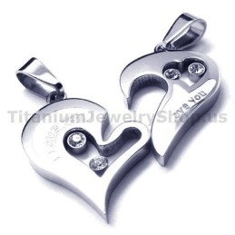 Titanium Hangers Voor Geliefden Met Diamantenvrije Kettingen