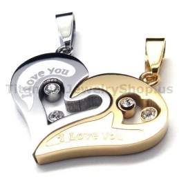 Titanium Hangers Voor Geliefden Met Diamantenvrije Kettingen