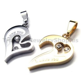 Titanium Hangers Voor Geliefden Met Diamantenvrije Kettingen
