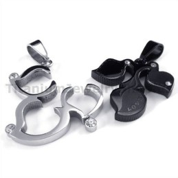 Titanium Hangers Met Esdoornblad En Diamantenvrije Kettingen