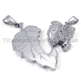 Love You Titanium Lovers Hangers Met Diamantenvrije Kettingen