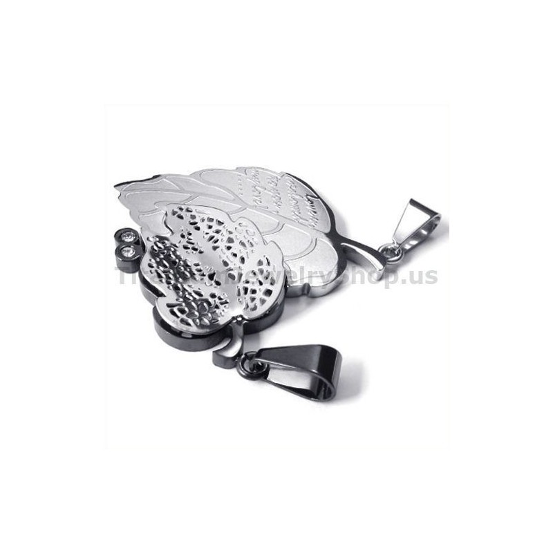 Love You Titanium Lovers Hangers Met Diamantenvrije Kettingen