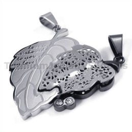 Love You Titanium Lovers Hangers Met Diamantenvrije Kettingen