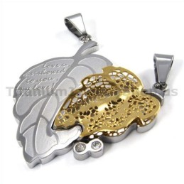 Love You Titanium Lovers Hangers Met Diamantenvrije Kettingen