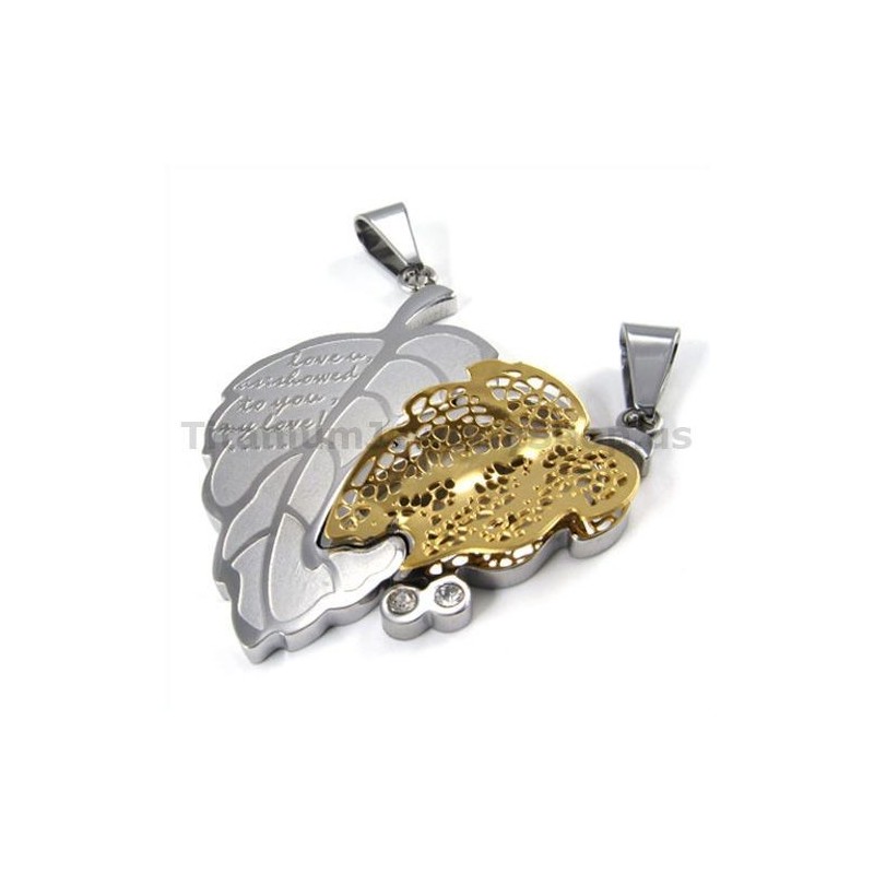Love You Titanium Lovers Hangers Met Diamantenvrije Kettingen Love You Titanium Lovers Hangers Met Diamantenvrije Kettingen
