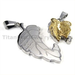 Love You Titanium Lovers Hangers Met Diamantenvrije Kettingen