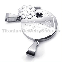 Titanium Hangers Met Klavertje Vier - Gratis Kettingen