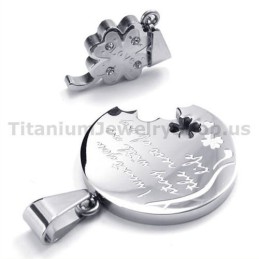 Titanium Hangers Met Klavertje Vier - Gratis Kettingen