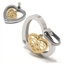 Hartvormige Titanium Diamanten Kettinghanger