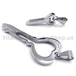 Liefde Titanium Lovers Sleutelhangers - Gratis Kettingen