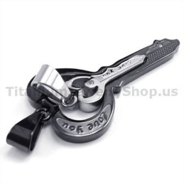 Zwarte Titanium Sleutelhangers Voor Geliefden - Gratis Kettingen