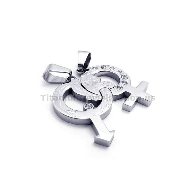 Titanium Lovers Hangers Met Diamantenvrije Kettingen Titanium Lovers Hangers Met Diamantenvrije Kettingen