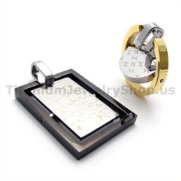 Titanium Lovers Hangers Voor Hem & Haar - Gratis Kettingen