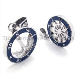 Anker En Roer Titanium Liefhebbers Hangers-Gratis Kettingen