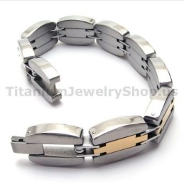 Heren Titanium Armband Met Diamanten