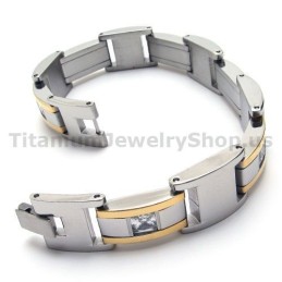 Heren Titanium Armband Met Diamanten