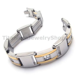 Heren Titanium Armband Met Diamanten