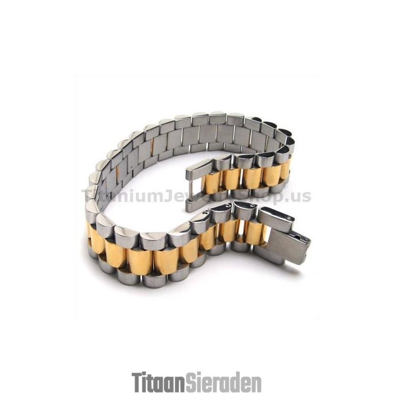 Heren Gloden Titanium Armband Heren Gloden Titanium Armband