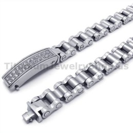 Heren Titanium Armband Met Diamanten