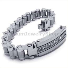 Heren Titanium Armband Met Diamanten