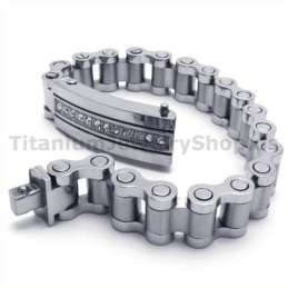 Heren Titanium Armband Met Diamanten