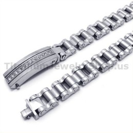Heren Titanium Armband Met Diamanten