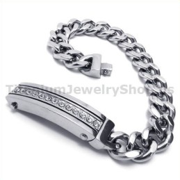 Heren Titanium Armband Met Diamanten