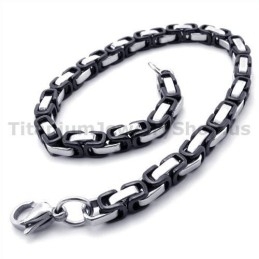 Heren Zwarte Titanium Armband