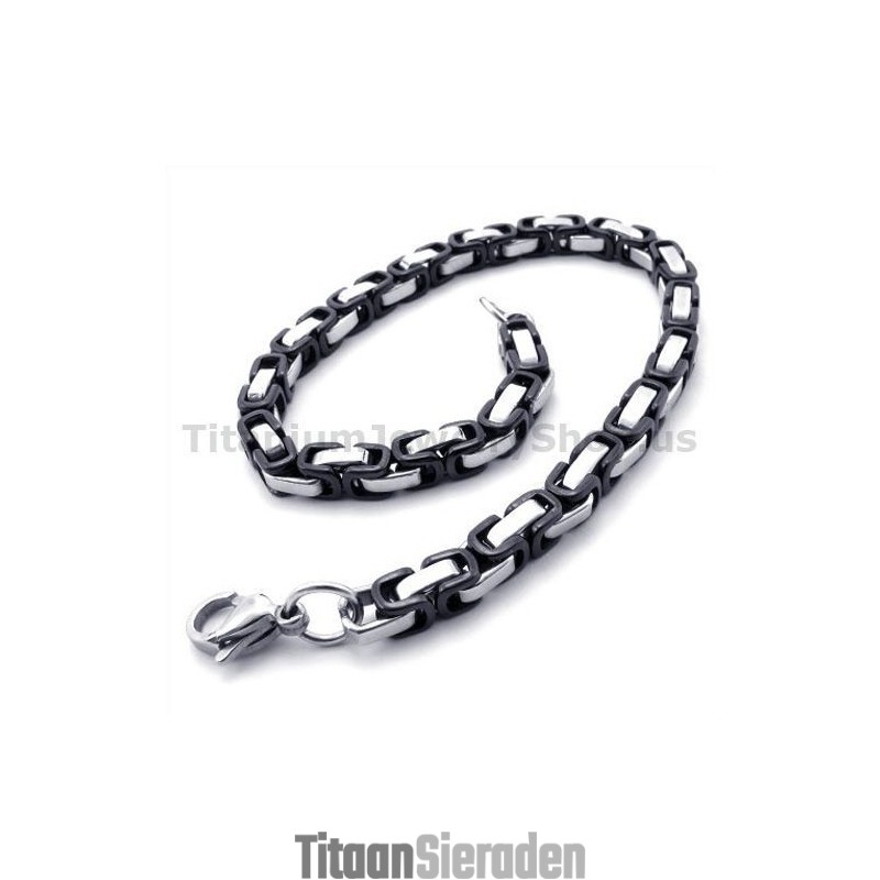 Heren Zwarte Titanium Armband Heren Zwarte Titanium Armband
