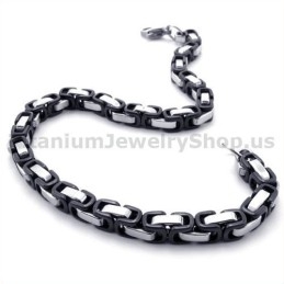 Heren Zwarte Titanium Armband