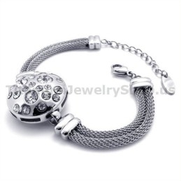 Dames Titanium Armband Met Diamanten