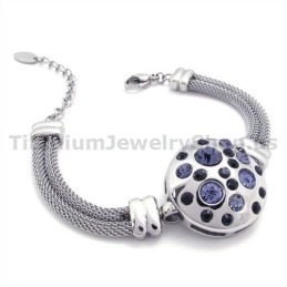 Dames Titanium Armband Met Diamanten