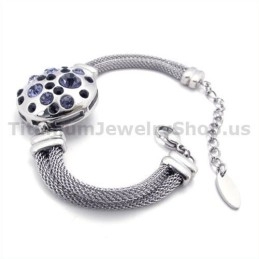 Dames Titanium Armband Met Diamanten