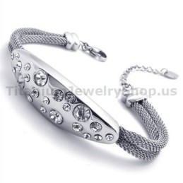 Dames Titanium Armband Met Diamanten