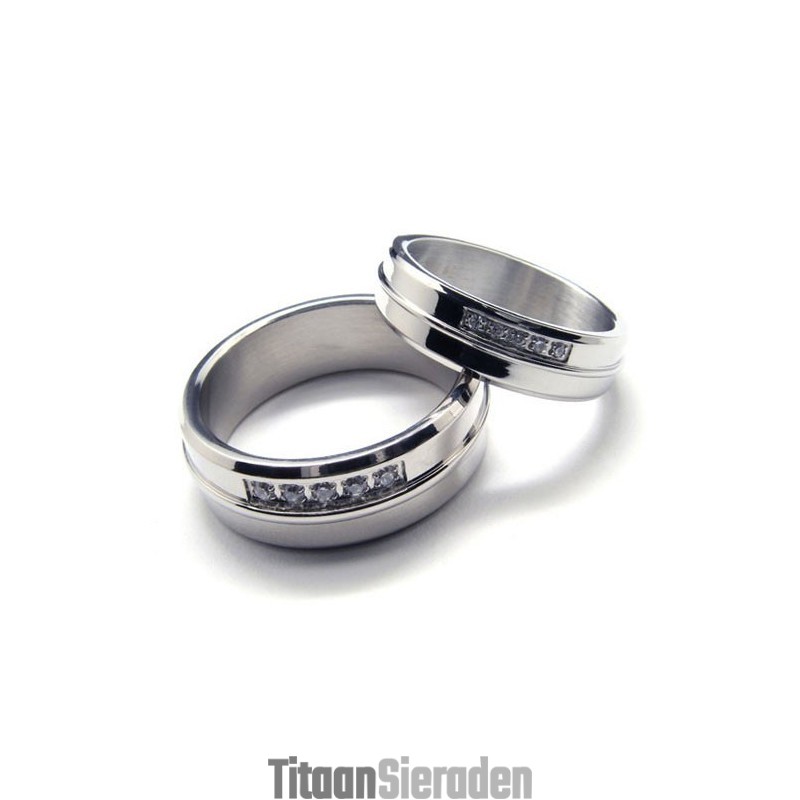Titanium Diamanten Ringen Voor Dames