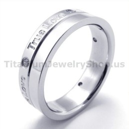 Echte Liefde Titanium Ring Met Diamant