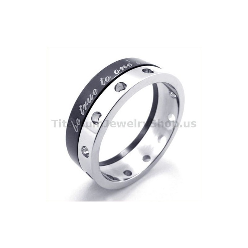 Zwarte Titanium Ring