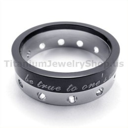Zwarte Titanium Ring