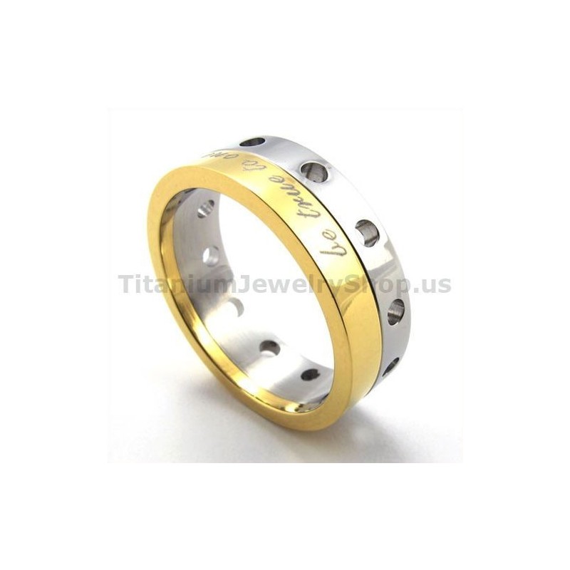 Gloden Titanium Ring