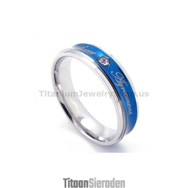 Lievelingsring Van Titanium Met Diamant Lievelingsring Van Titanium Met Diamant