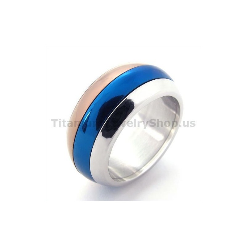 Driekleurige Titanium Ring Driekleurige Titanium Ring