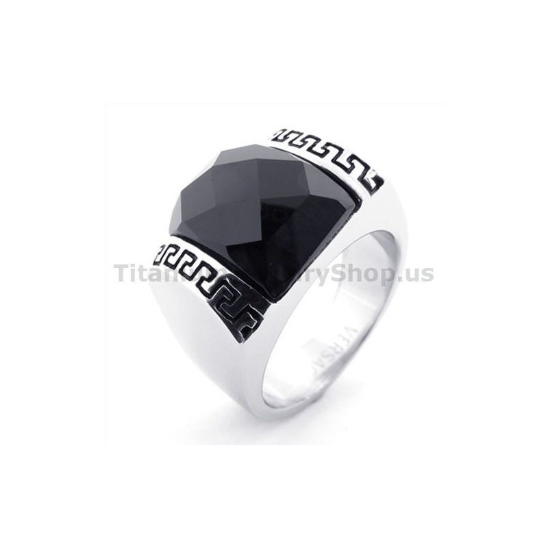 Titanium Ring Met Zirkoon Titanium Ring Met Zirkoon