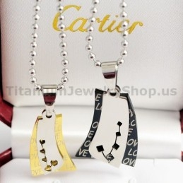 Love Sail Lovers Titanium Hangers Valentijnsdag Cadeaus - Gratis Kettingen