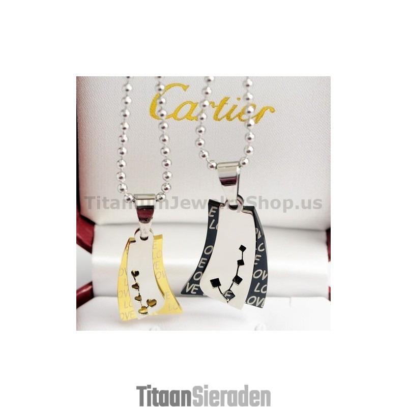 Love Sail Lovers Titanium Hangers Valentijnsdag Cadeaus - Gratis Kettingen