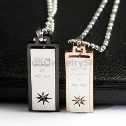 Engagement Of Love Titanium Lovers Hangers Valentijnsdag Cadeaus - Gratis Kettingen