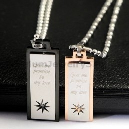 Engagement Of Love Titanium Lovers Hangers Valentijnsdag Cadeaus - Gratis Kettingen
