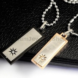 Engagement Of Love Titanium Lovers Hangers Valentijnsdag Cadeaus - Gratis Kettingen