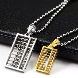 Abacus Titanium Lovers Hangers Valentijnsdag Cadeaus - Gratis Kettingen