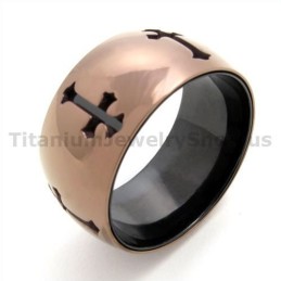 Klassieke Kruis Titanium Ring
