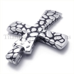Zilveren Scree-Patroon Titanium Kruishanger
